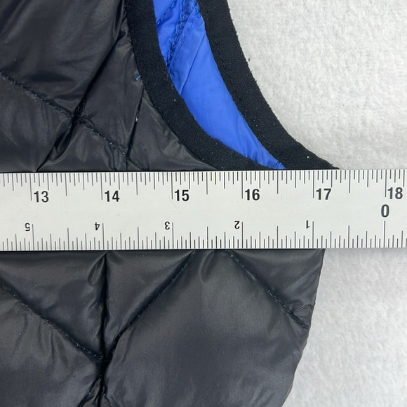 BCBG Generation Down Vest Sz S Black/Blue Front Zip Inside/Outside Pockets EUC - Picture 12 of 13